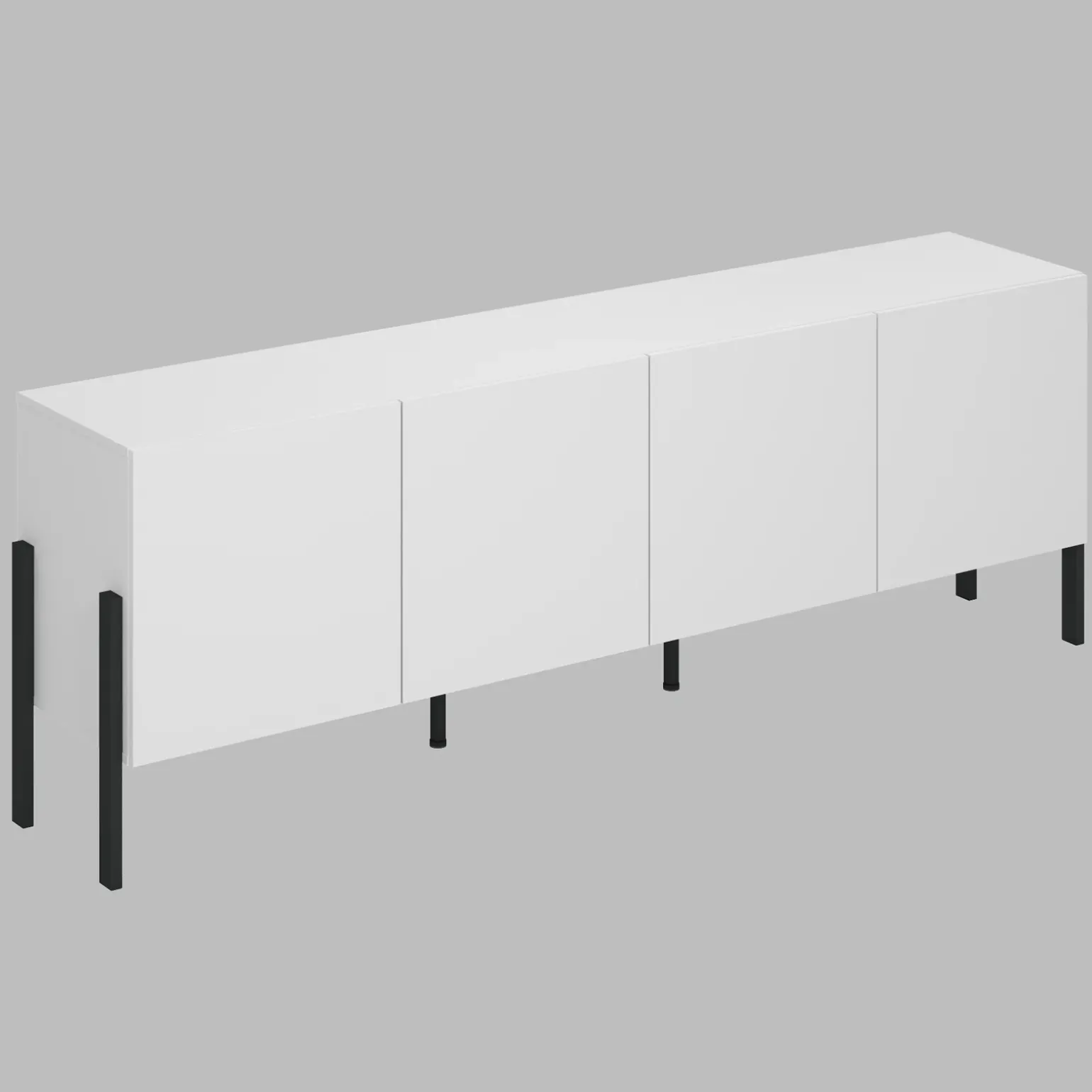 Mobile TV 200x70h cm 4 ante moderno bianco Simple