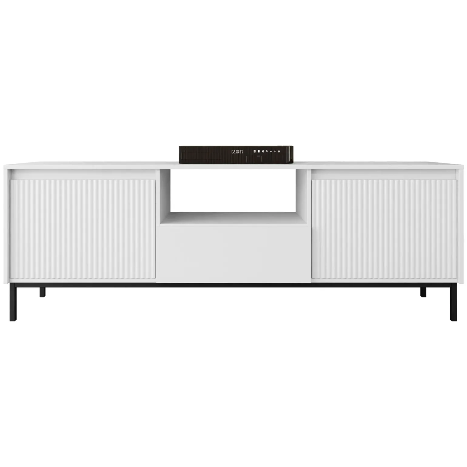 Mobile TV 174x55h cm design cannettato bianco Strike