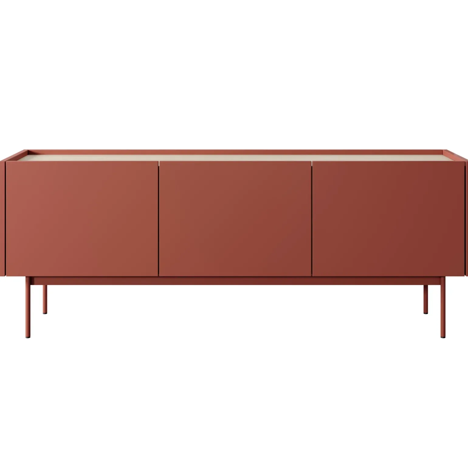 Mobile TV 144x55h cm design moderno rosso Passion