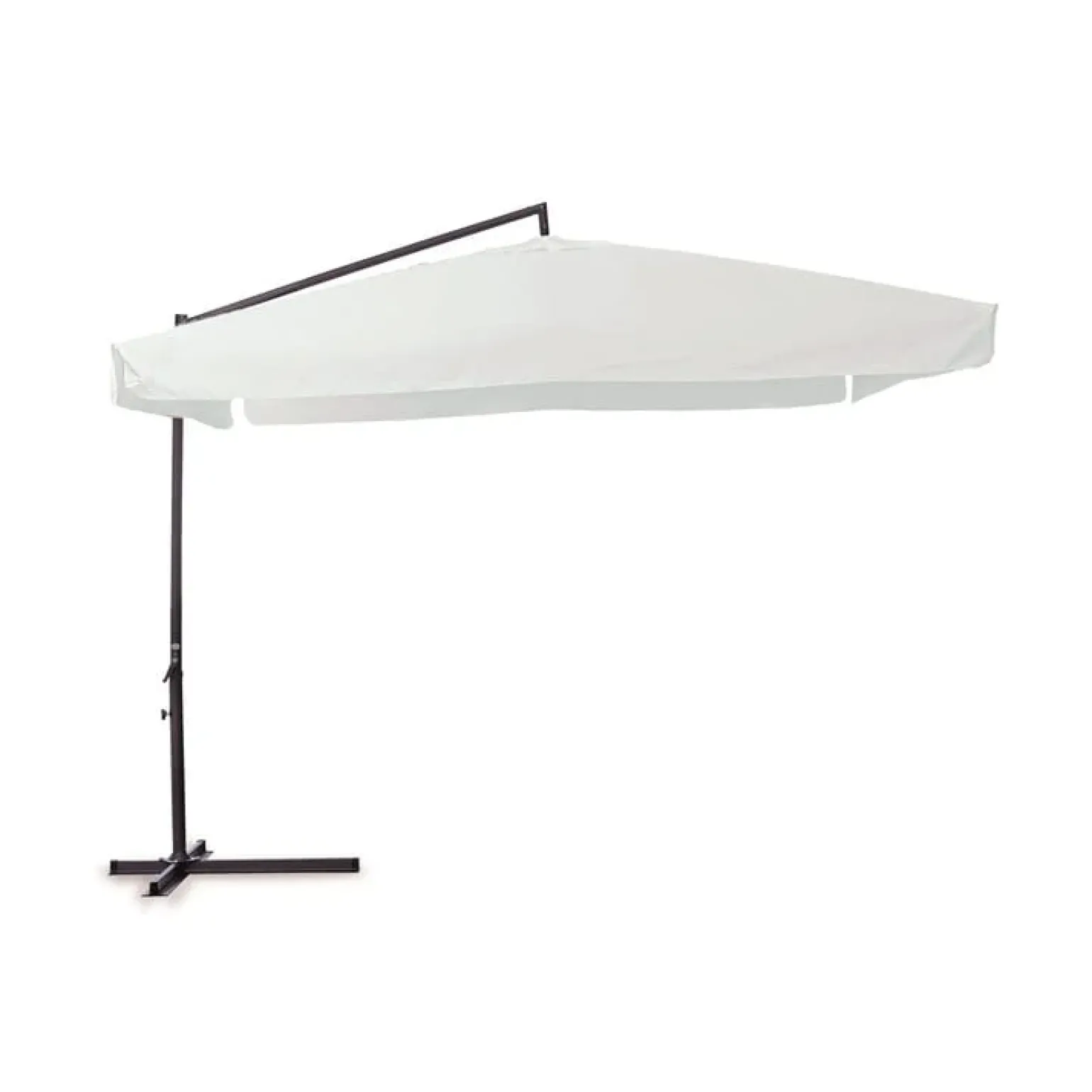Ombrellone da giardino con manovella 300x300cm bianco Sleep