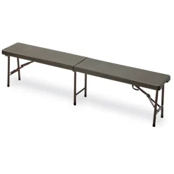 Panca da esterno pieghevole 183x44cm in acciaio marrone Unica