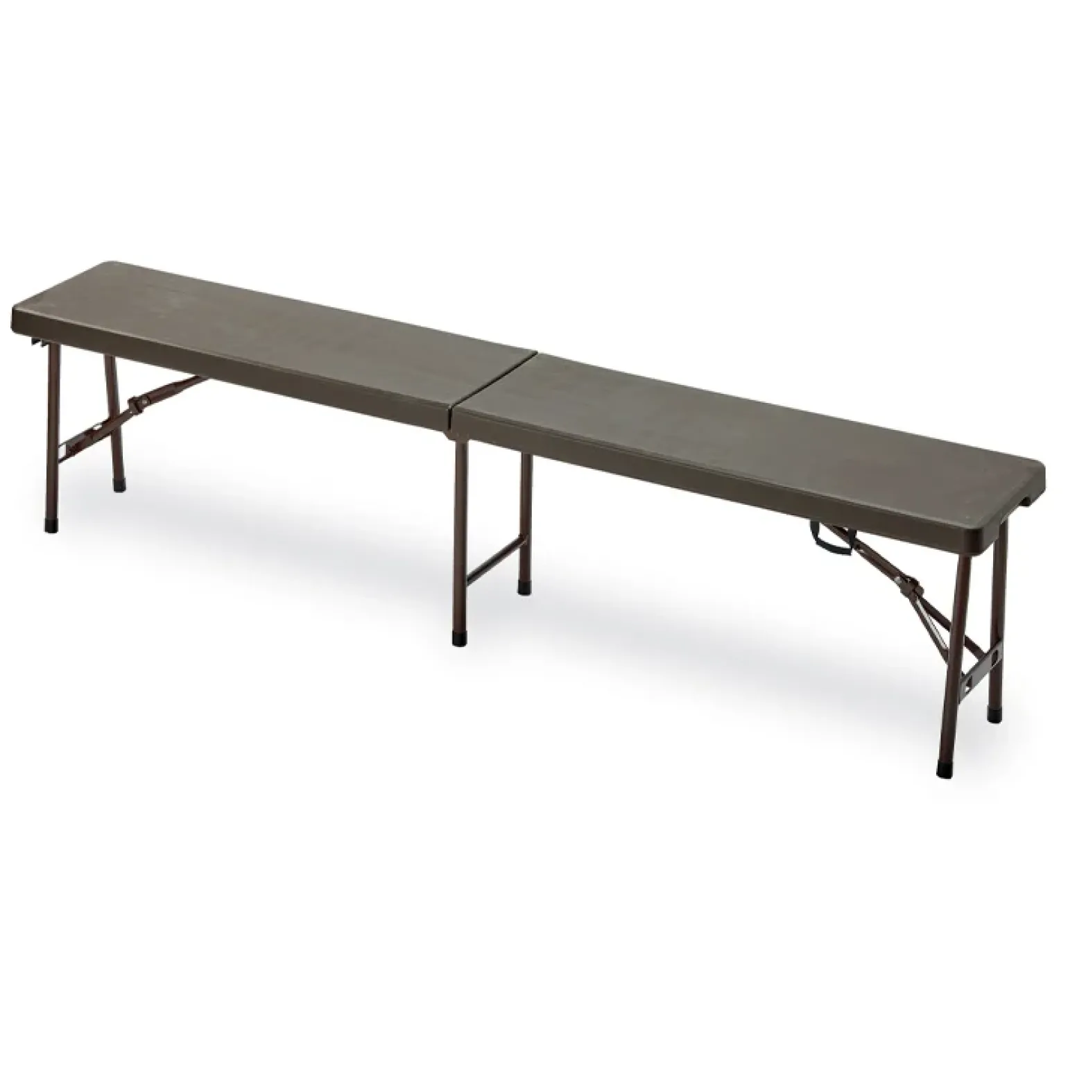 Panca da esterno pieghevole 183x44cm in acciaio marrone Unica
