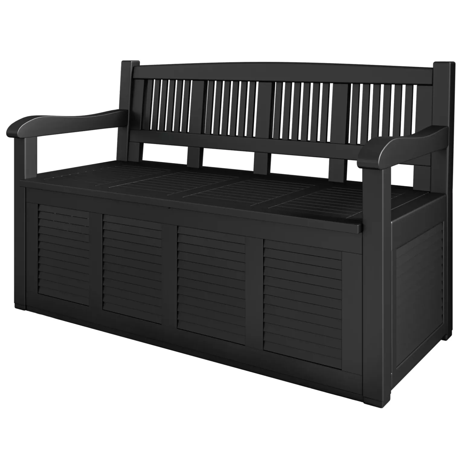 Panca da giardino con contenitore grigio scuro Clementina