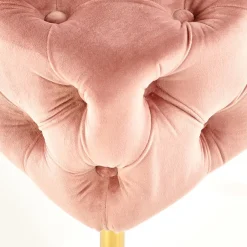 Panca moderna 100x45cm in tessuto rosa oro Napoleon