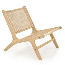 Panca relax moderna in rattan naturale Salvin