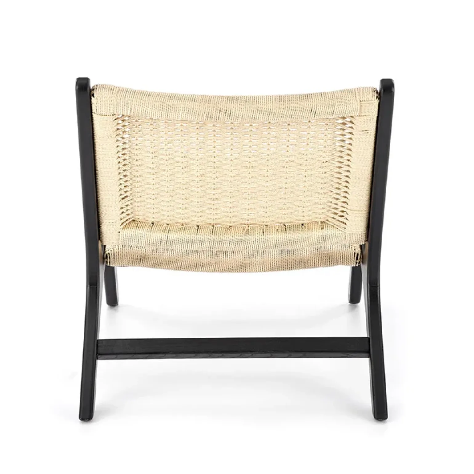 Panca relax moderna in rattan naturale nero Salvin