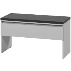 Panca scarpiera 92x50cm con imbottitura grigio Accent