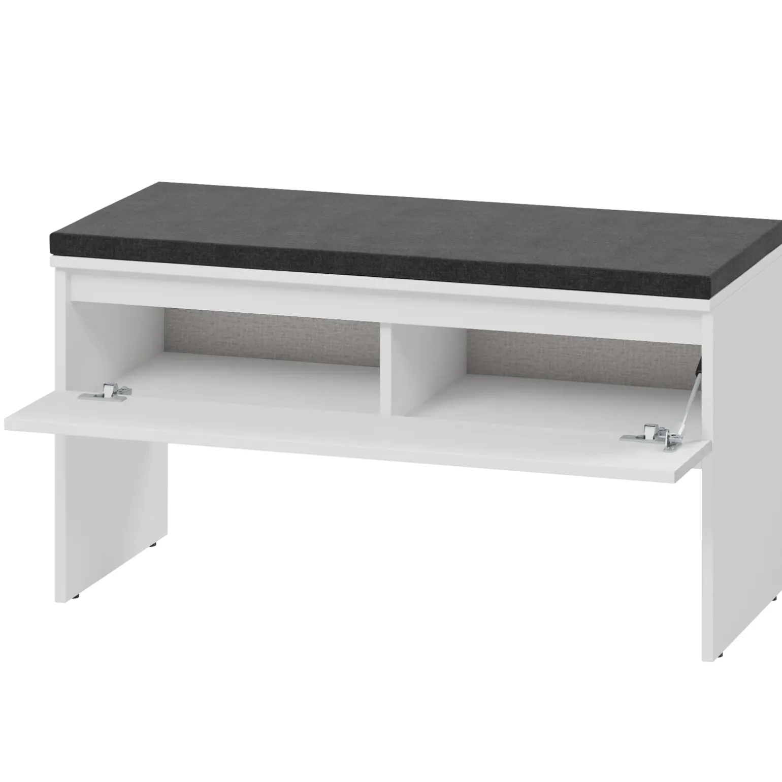 Panca scarpiera 92x50cm con imbottitura bianco Accent