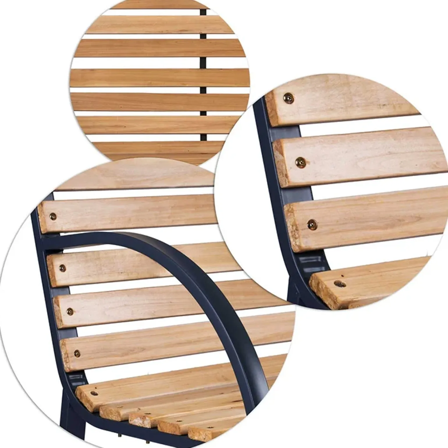 Panchina da giardino con schienale rovere Sit