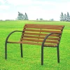 Panchina da giardino rovere nero in metallo Mirian