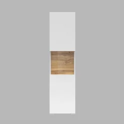 Parete attrezzata sospesa 226x140h cm bianco rovere Fusion 1