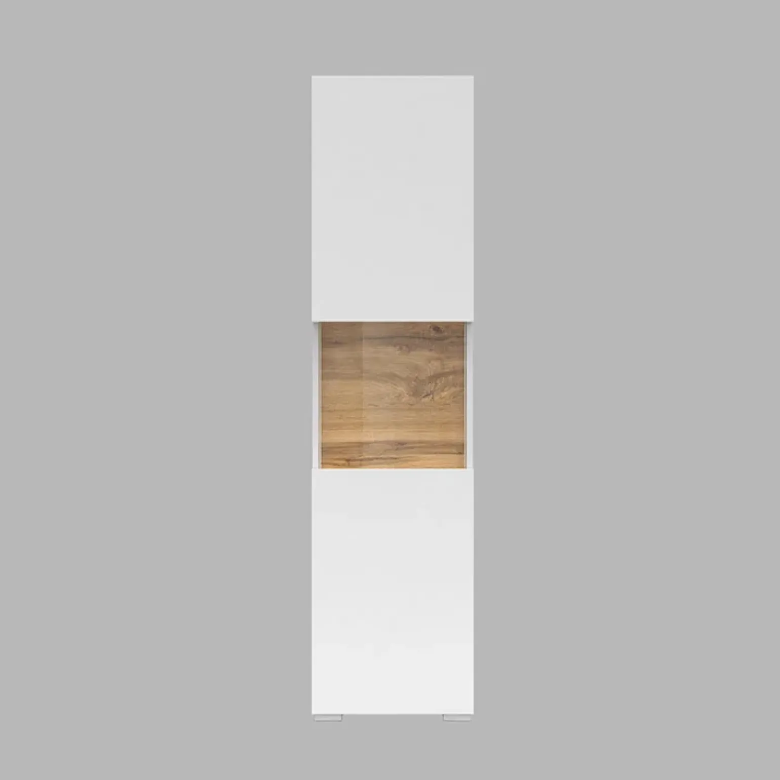 Parete attrezzata sospesa 226x140h cm bianco rovere Fusion 2
