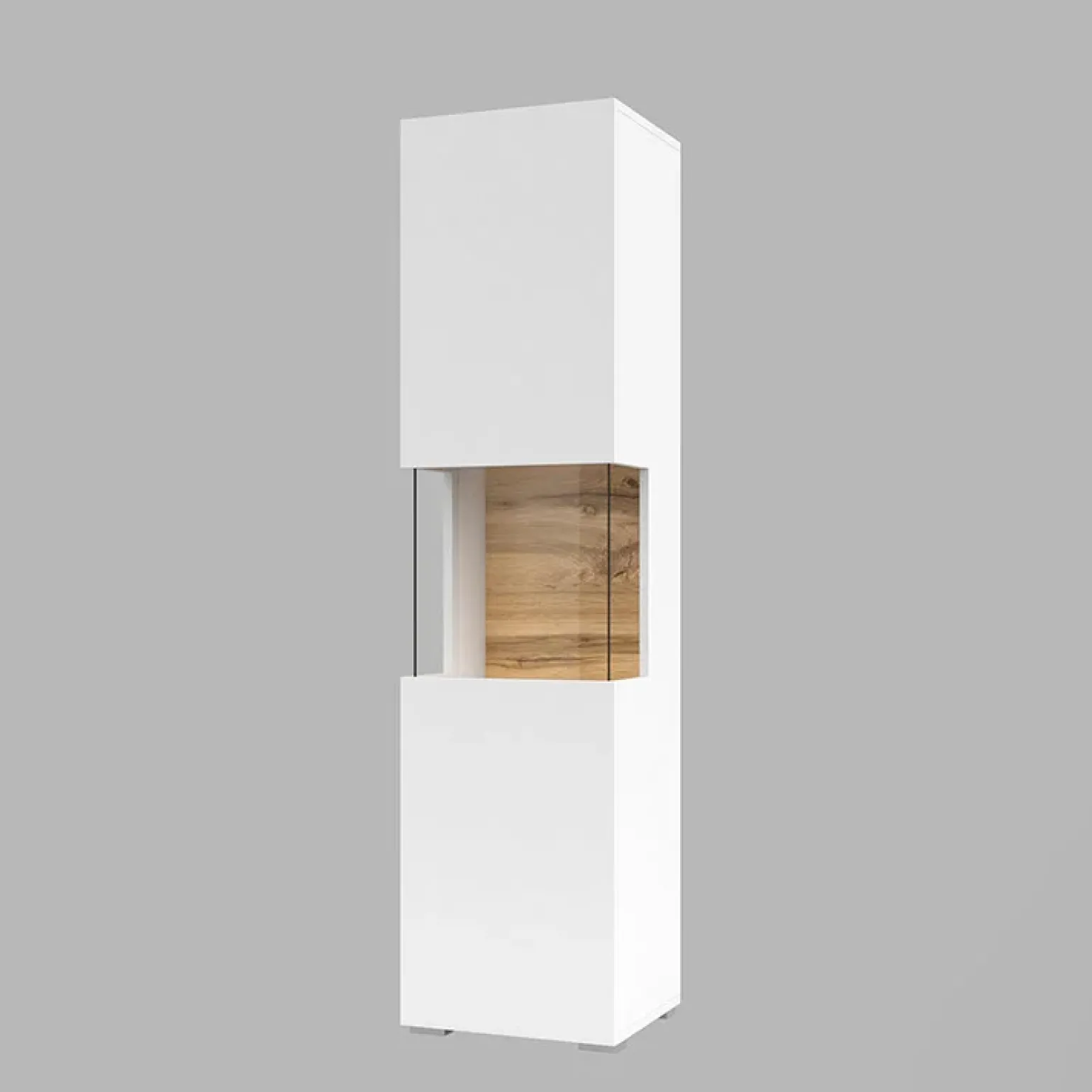 Parete attrezzata 226x140h cm bianco rovere Fusion 2