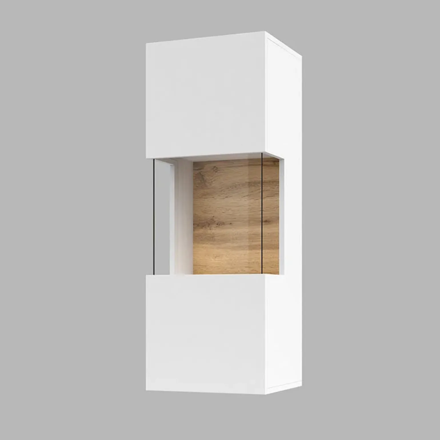 Parete attrezzata 226x140h cm bianco rovere Fusion 2