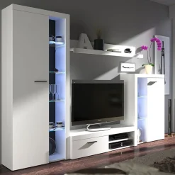 Parete attrezzata 270x190h cm bianco Edimburgo