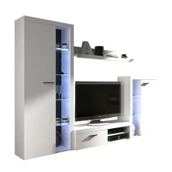 Parete attrezzata 270x190h cm bianco Edimburgo