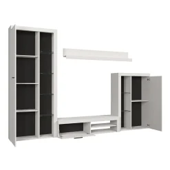 Parete attrezzata 270x190h cm bianco Edimburgo