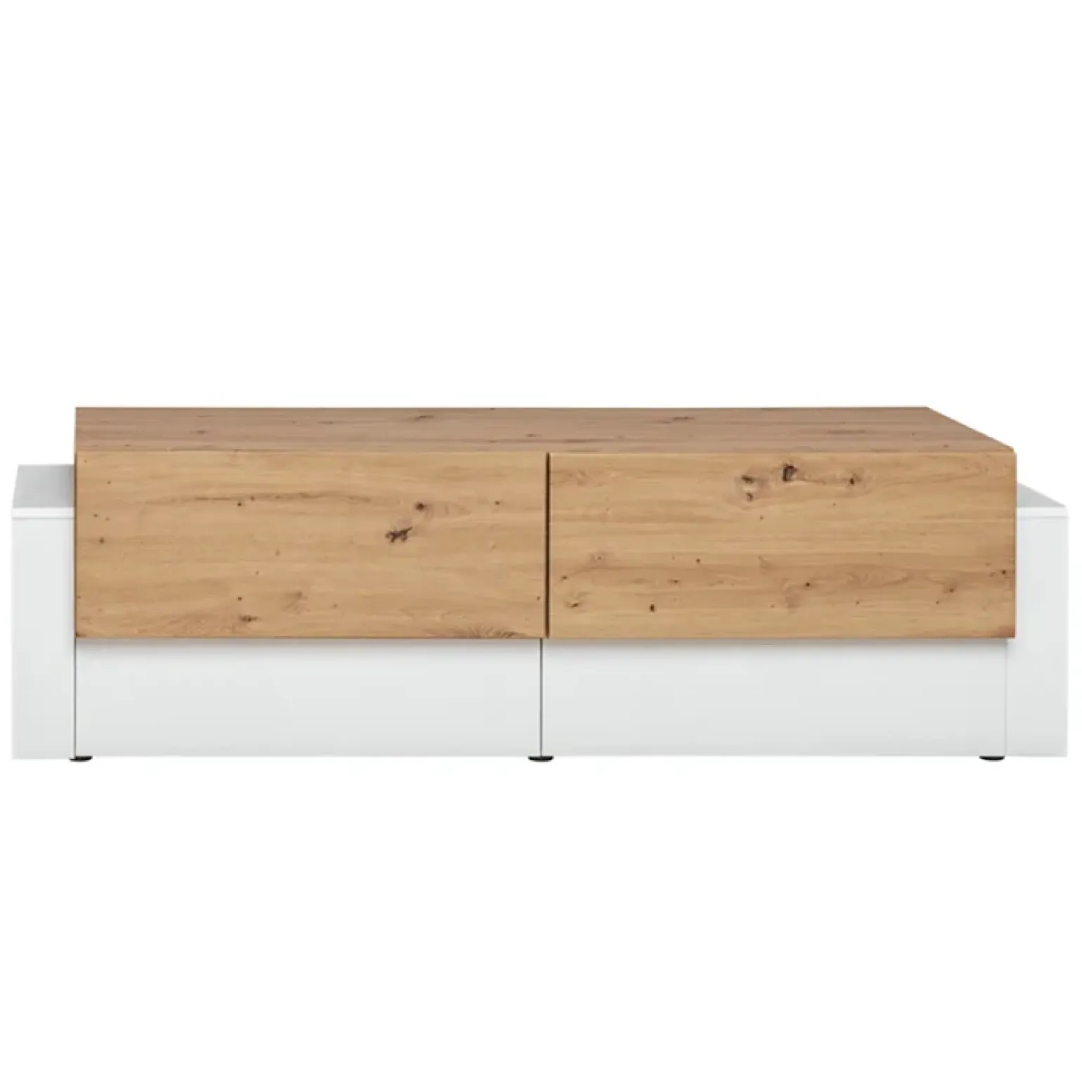 Parete attrezzata 290x175h cm con biocamino bianco rovere Arcadia Gihome®