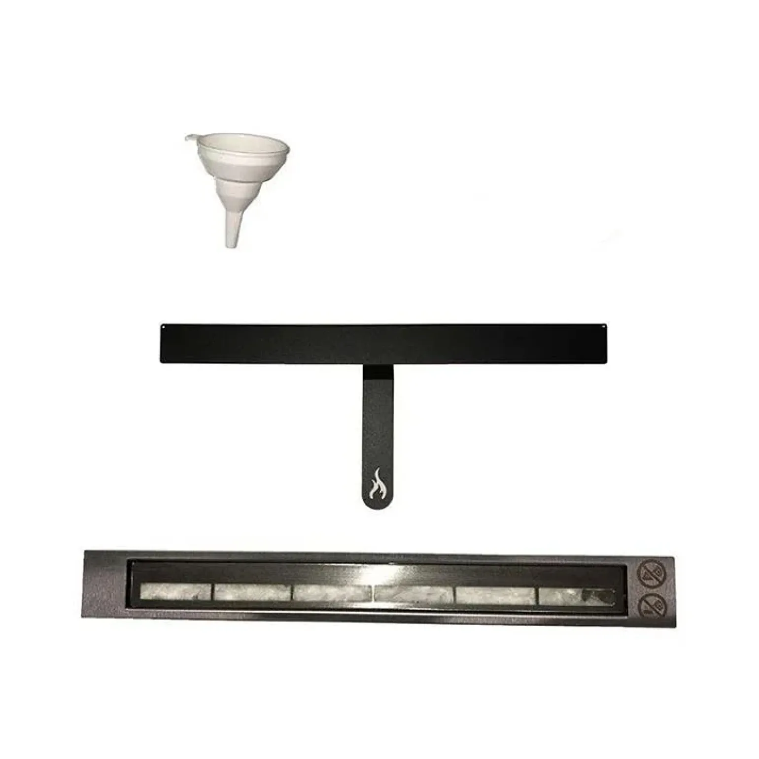 Parete attrezzata 288x170h cm moderna reversibile con biocamino nero Fire Gihome®