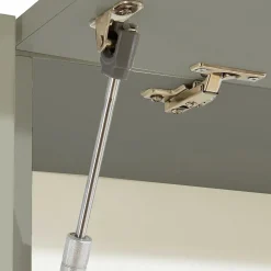 Parete attrezzata 290x190h cm moderna 2 vetrine tortora rovere Zenith 2