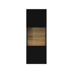 Parete attrezzata 226x140h cm nero rovere Fusion 2