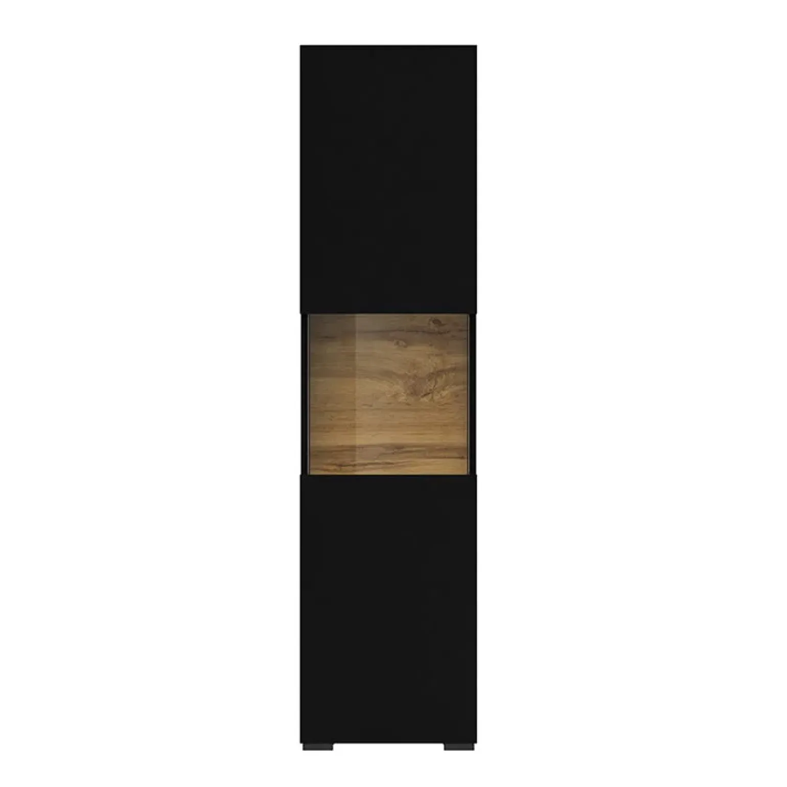 Parete attrezzata 226x140h cm nero rovere Fusion 2