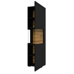 Parete attrezzata 226x140h cm nero rovere Fusion 1