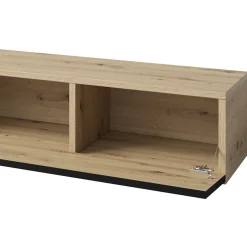 Parete attrezzata 270x176h cm rovere chiaro nero Emotion Gihome®