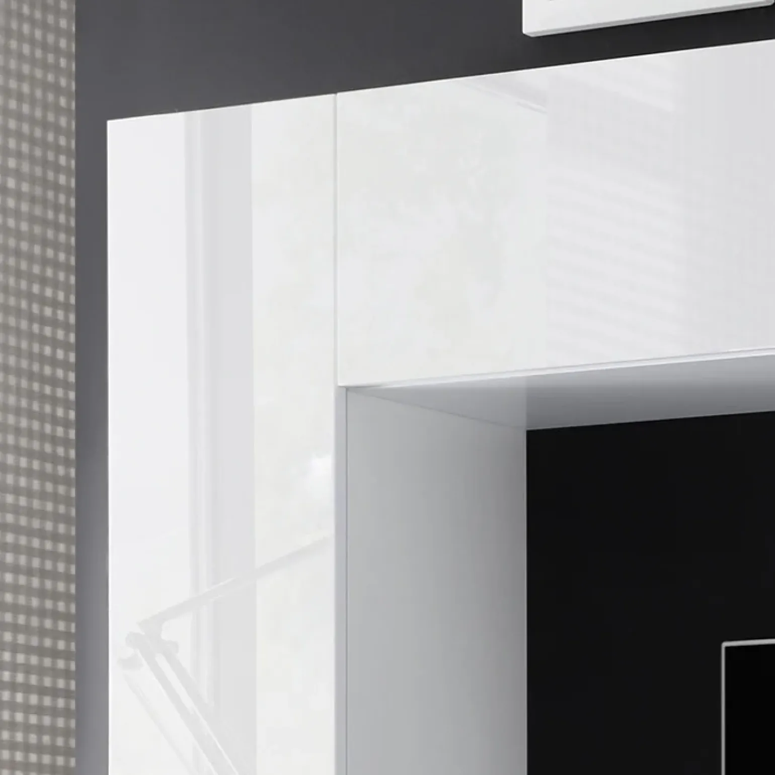 Parete attrezzata 248x175h cm soggiorno bianco lucido Steppi 5