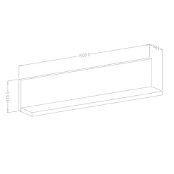 Parete attrezzata 219x205h cm soggiorno nero opaco Megan Gihome®