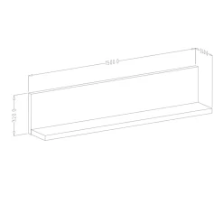 Parete attrezzata 219x205h cm soggiorno bianco opaco Megan Gihome®