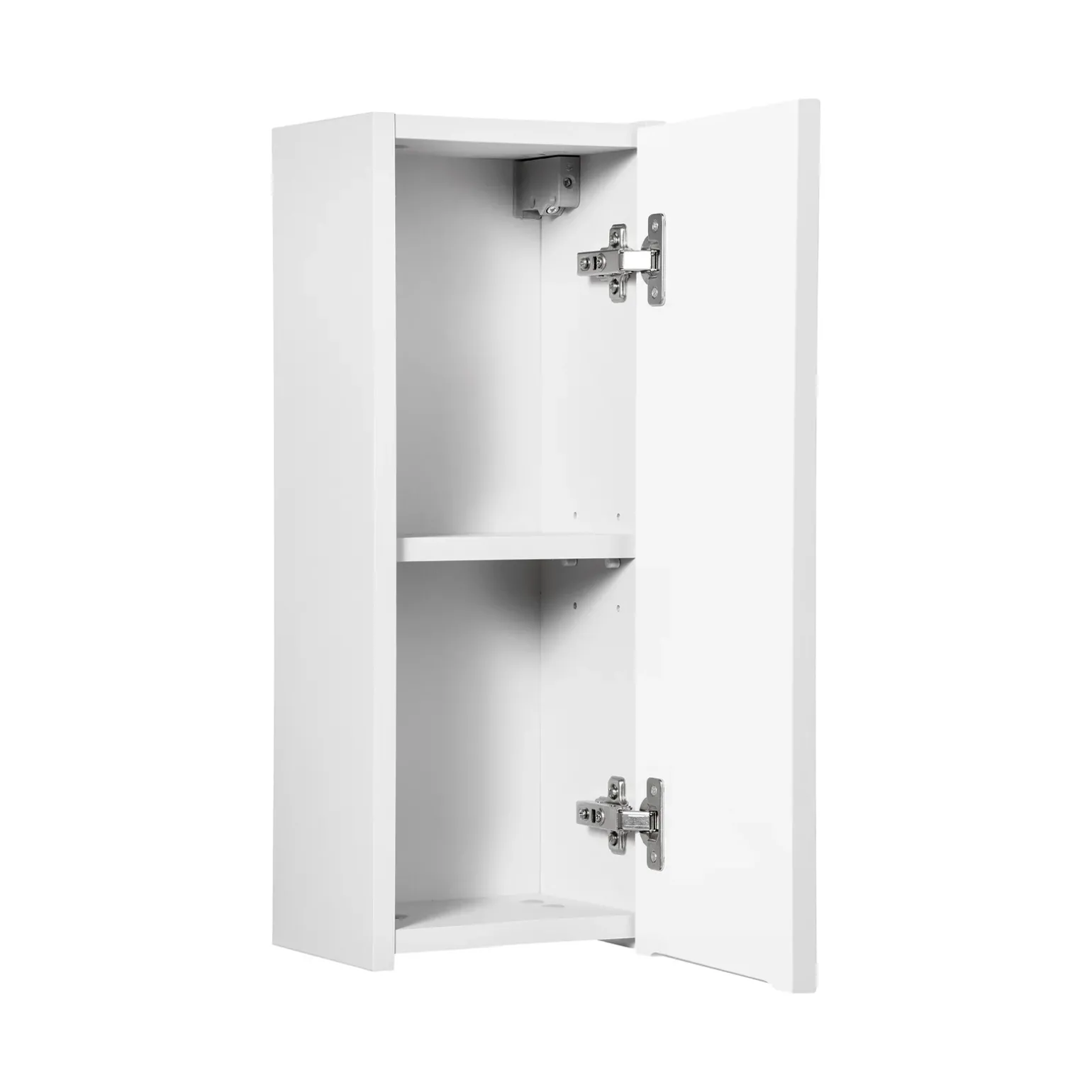 Pensile bagno sospeso 20x57h cm cannettato 1 anta bianco Cleany