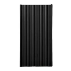 Pensile bagno sospeso 30x57h cm cannettato 1 anta nero Cleany