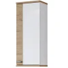 Pensile bagno sospeso 35x84h cm 1 anta bianco lucido rovere Crystal