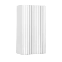 Pensile bagno sospeso 30x57h cm cannettato 1 anta bianco Cleany