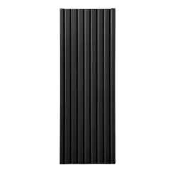 Pensile bagno sospeso 20x57h cm cannettato 1 anta nero Cleany