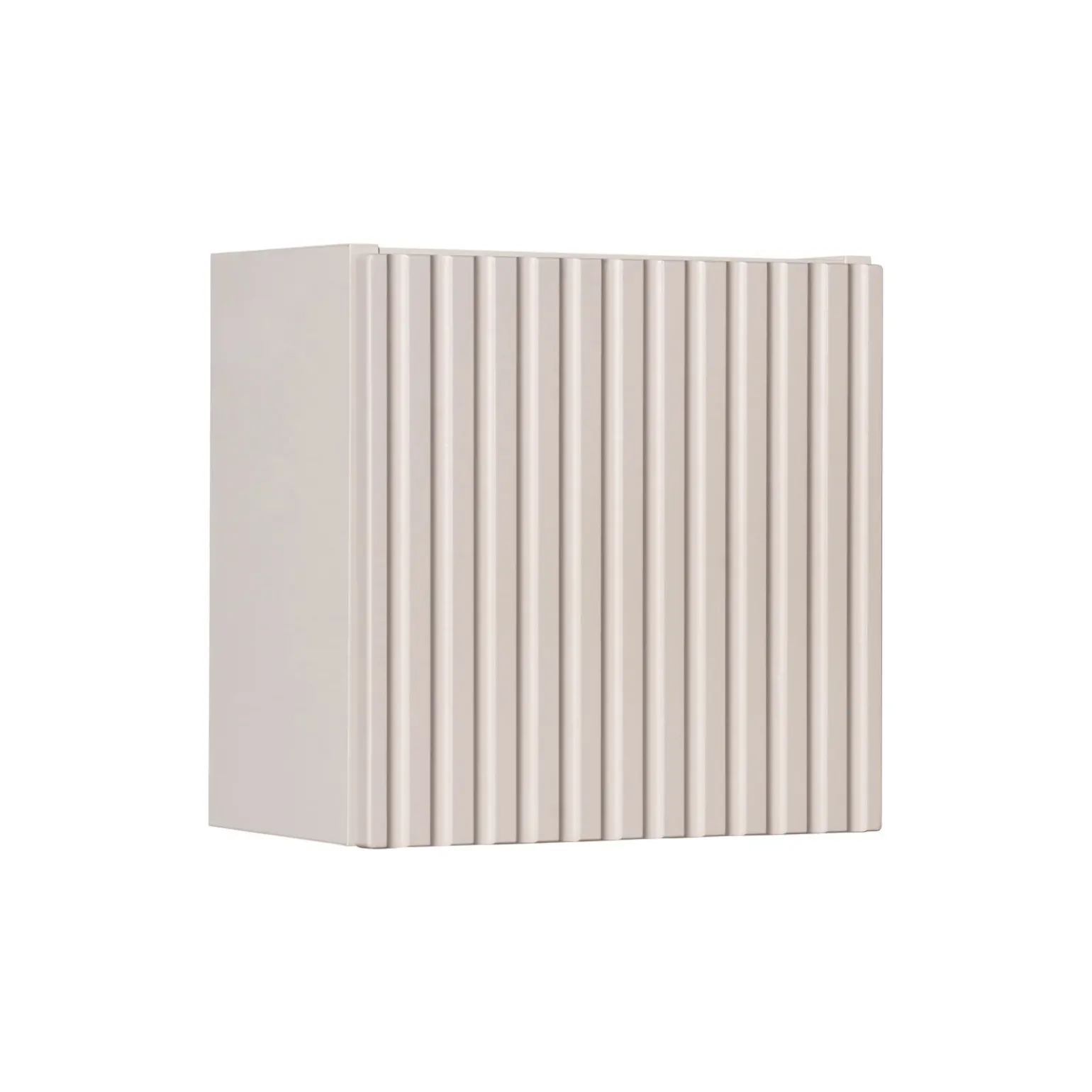Pensile cubo bagno sospeso 30x30h cm cannettato 1 anta beige Cleany