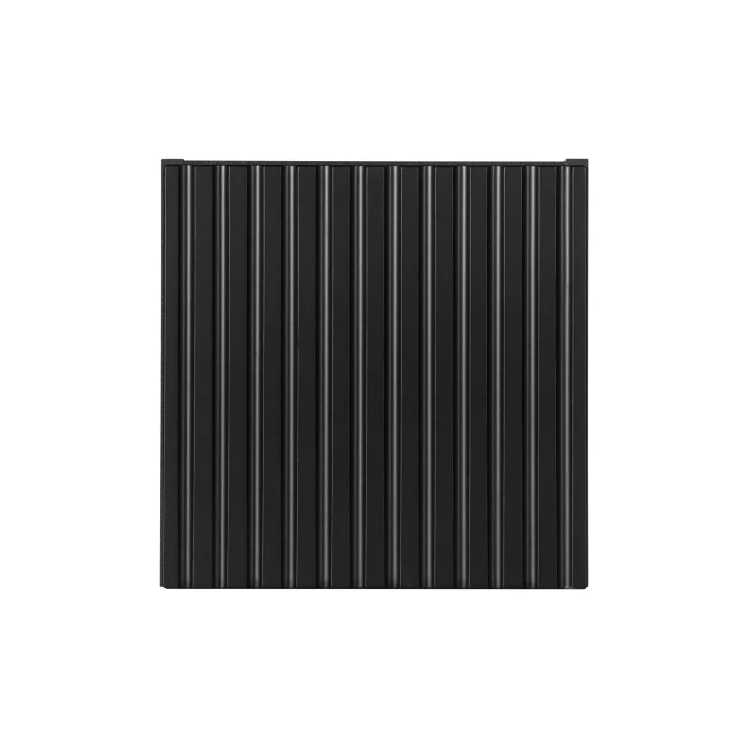 Pensile cubo bagno sospeso 30x30h cm cannettato 1 anta nero Cleany