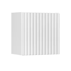 Pensile cubo bagno sospeso 30x30h cm cannettato 1 anta bianco Cleany