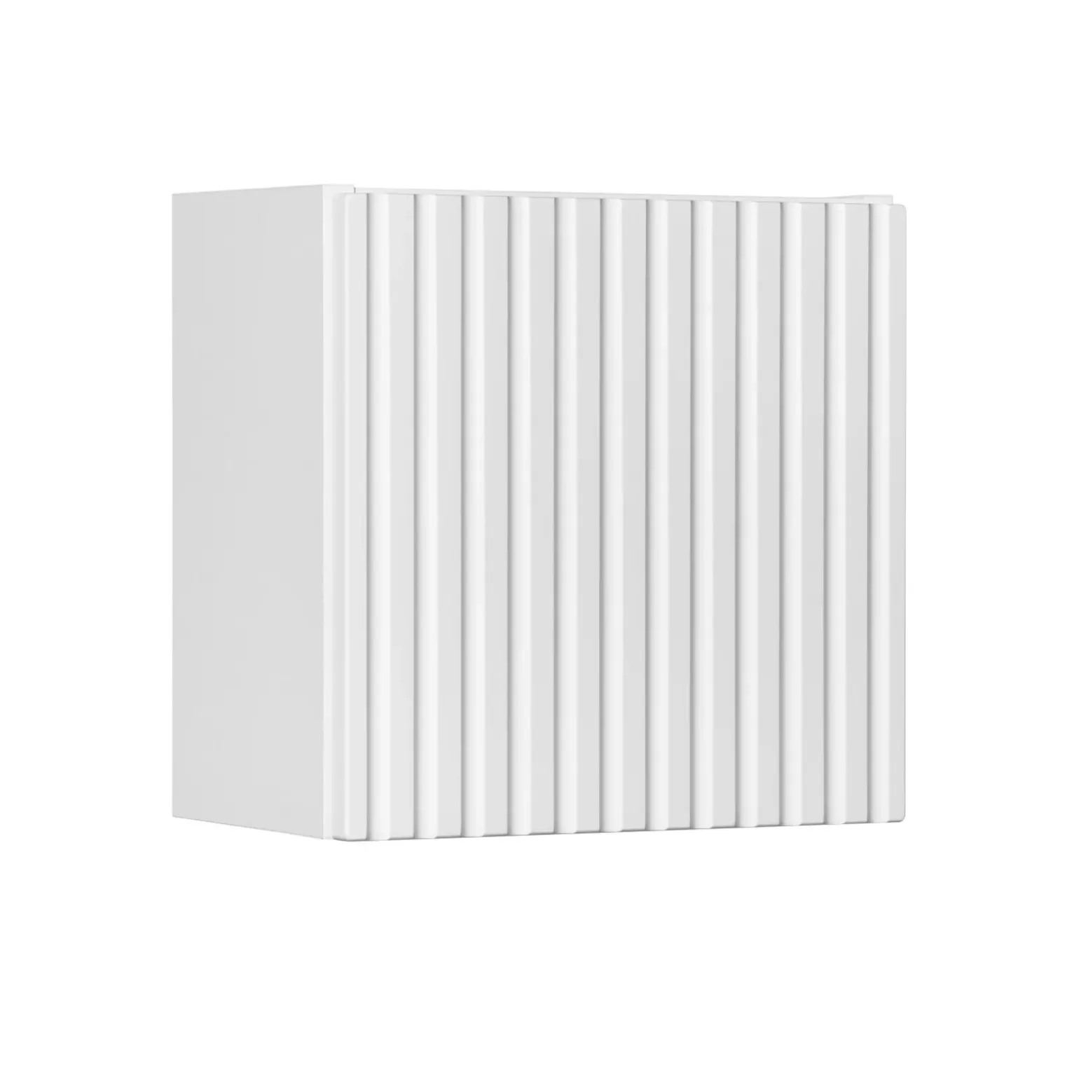 Pensile cubo bagno sospeso 30x30h cm cannettato 1 anta bianco Cleany