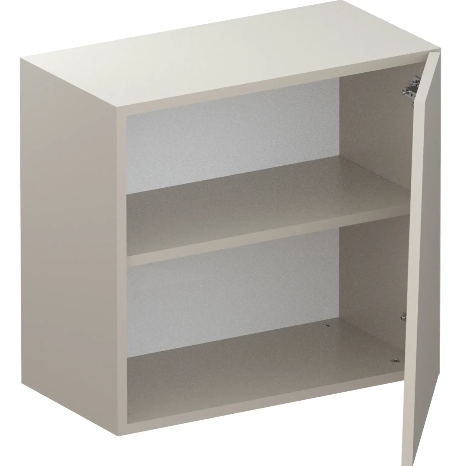 Pensile cubo sospeso 1 anta tagliata 55x50cm beige Sunset