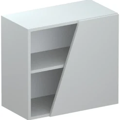 Pensile cubo sospeso 1 anta tagliata 55x50cm grigio chiaro Sunset