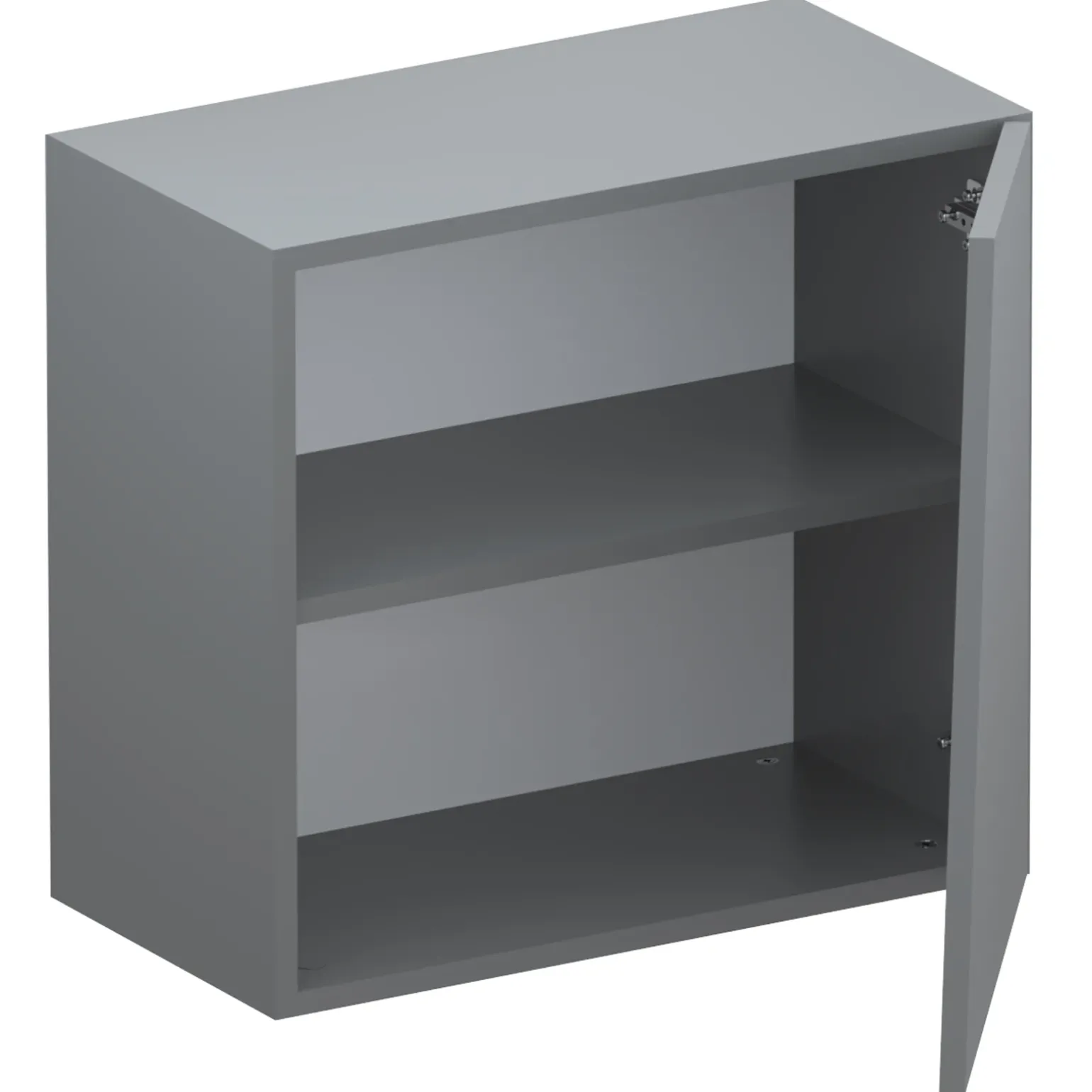 Pensile cubo sospeso 1 anta tagliata 55x50cm grigio scuro Sunset