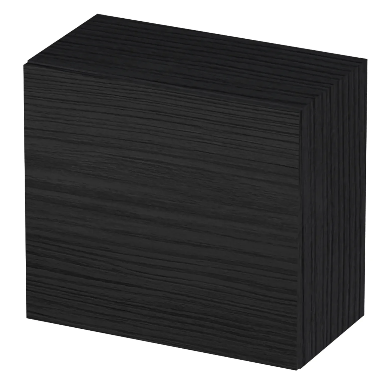 Pensile cubo sospeso bagno 55x50h cm 1 anta reversibile nero frassinato Sunset