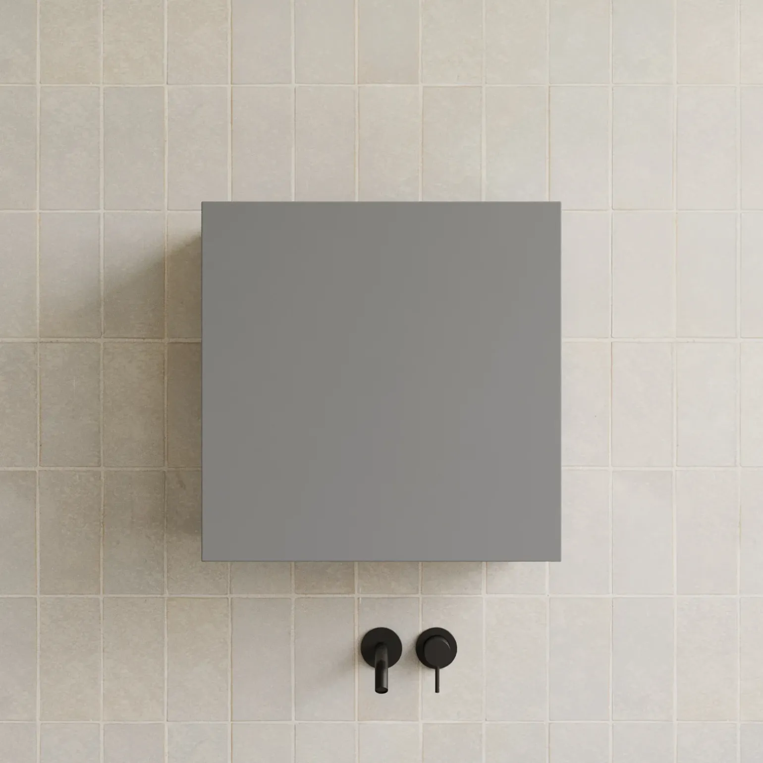Pensile cubo sospeso bagno 55x50h cm 1 anta reversibile grigio scuro Sunset
