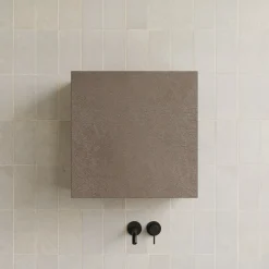 Pensile cubo sospeso bagno 55x50h cm 1 anta reversibile marrone scuro Sunset
