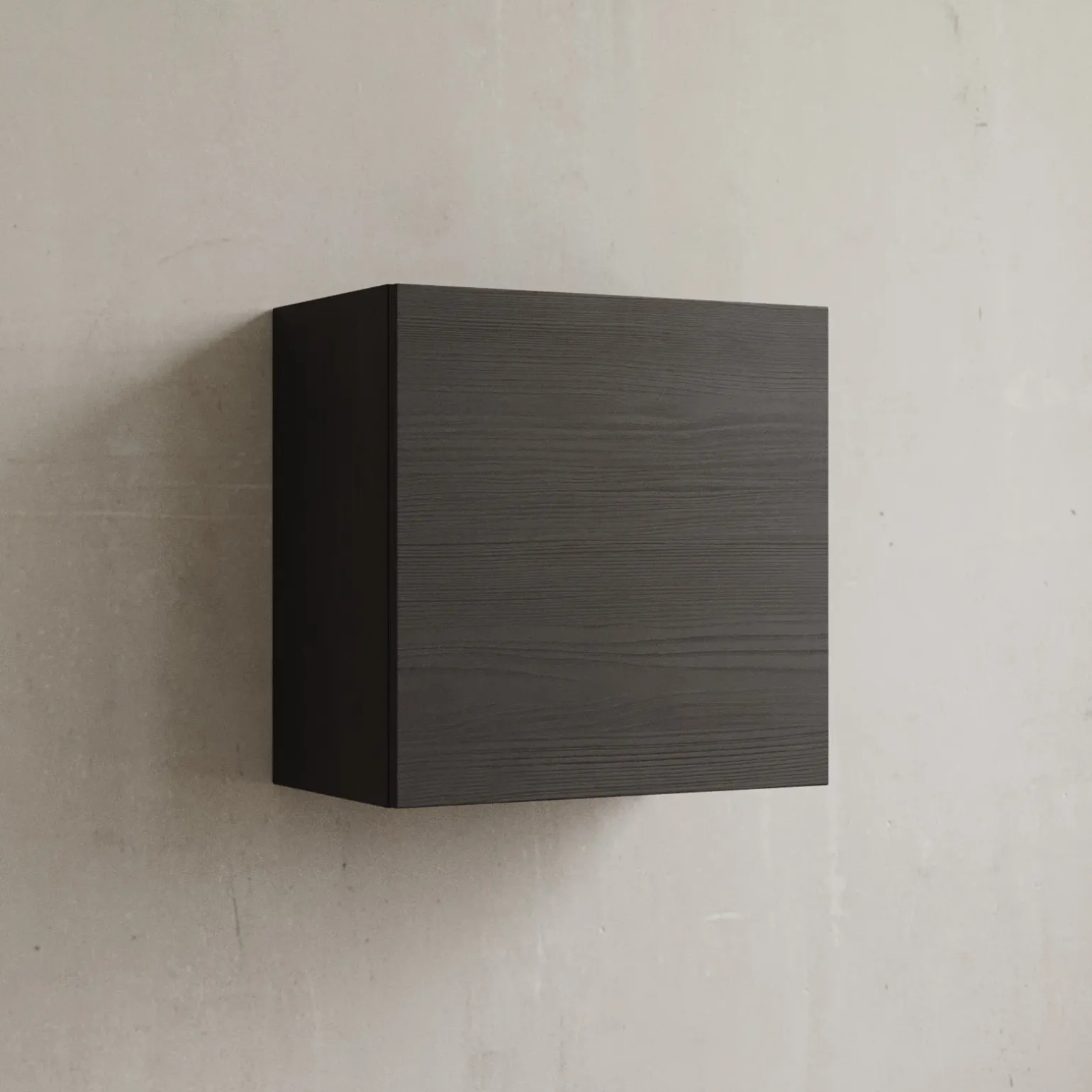 Pensile cubo sospeso 55x50h cm 1 anta reversibile nero frassinato Sunset