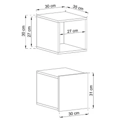 Pensile cubotto sospeso 30x30h cm 1 anta bianco Erice Gihome®