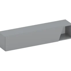 Pensile orizzontale 138x29h cm 1 anta tagliata soggiorno grigio scuro Sunset