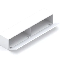 Pensile orizzontale 138x29h cm 1 anta reversibile moderno bianco lucido Sunset